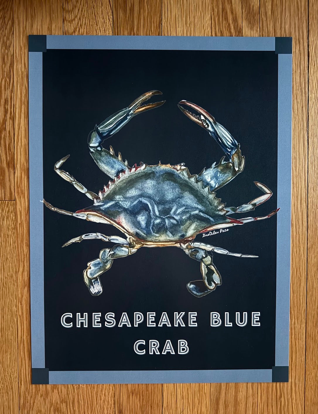 Poster - Crab on Navy