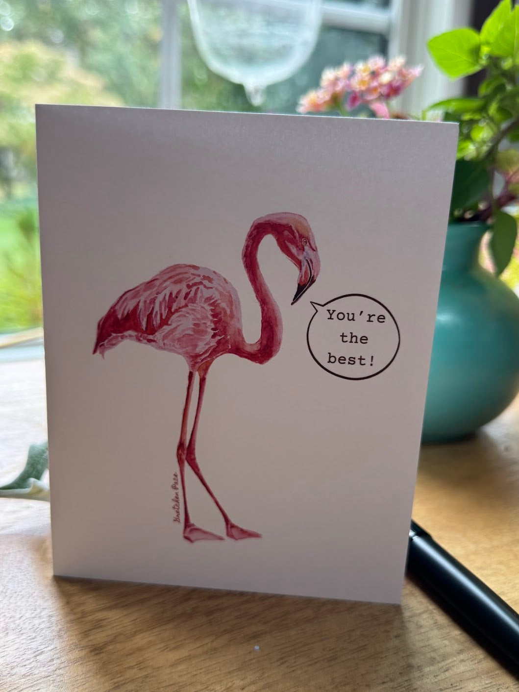 Greeting Card - Flamingo You&