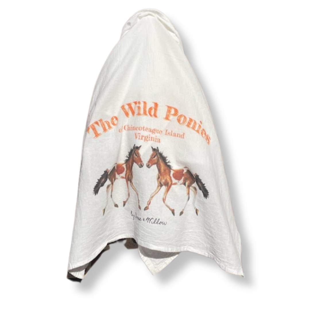 Dish Towel - Chincoteague Pony on Flour Sack