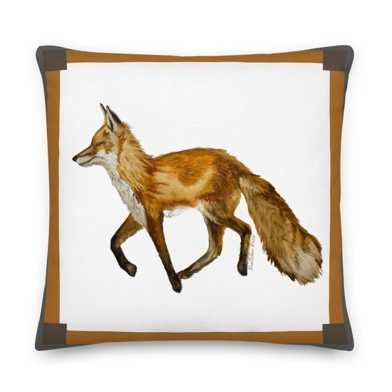 Throw Pillow - Fox with frame