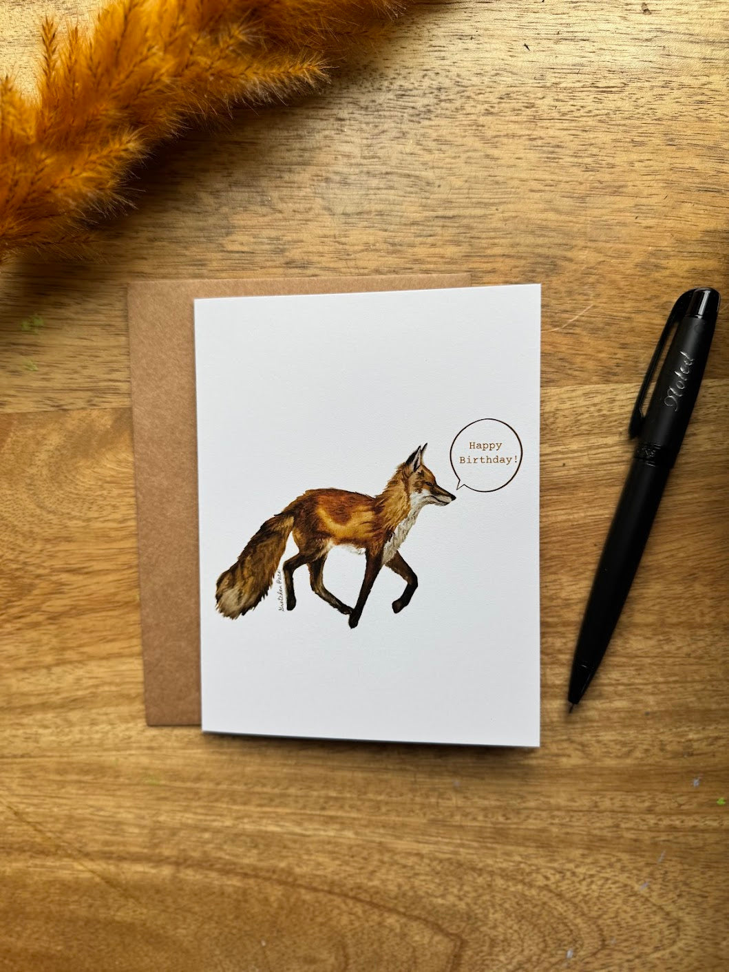 Greeting Card - Fox Happy Birthday