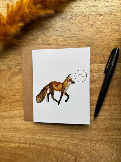 Greeting Card - Fox Happy Birthday