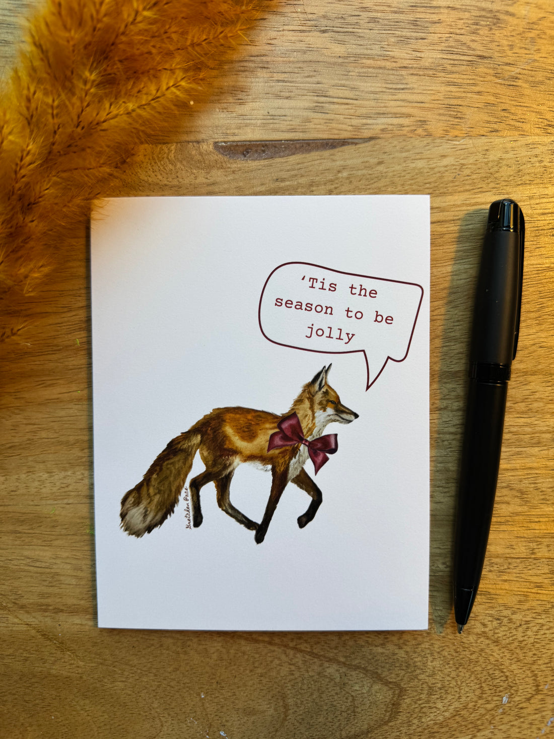 Greeting Card - Fox Talking Tis the Season