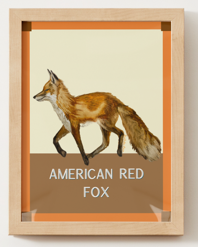 Poster - Fox on Orange