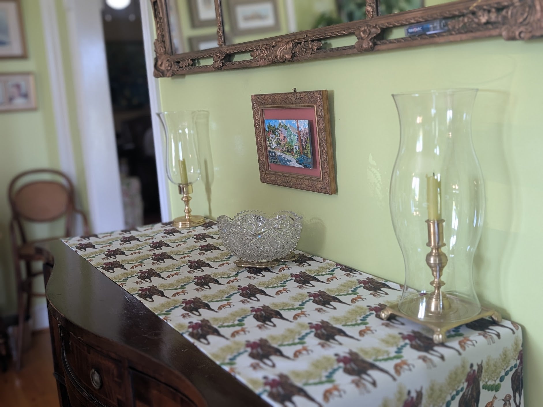 Table Runner - The Hunt in Woods on Linen Cotton