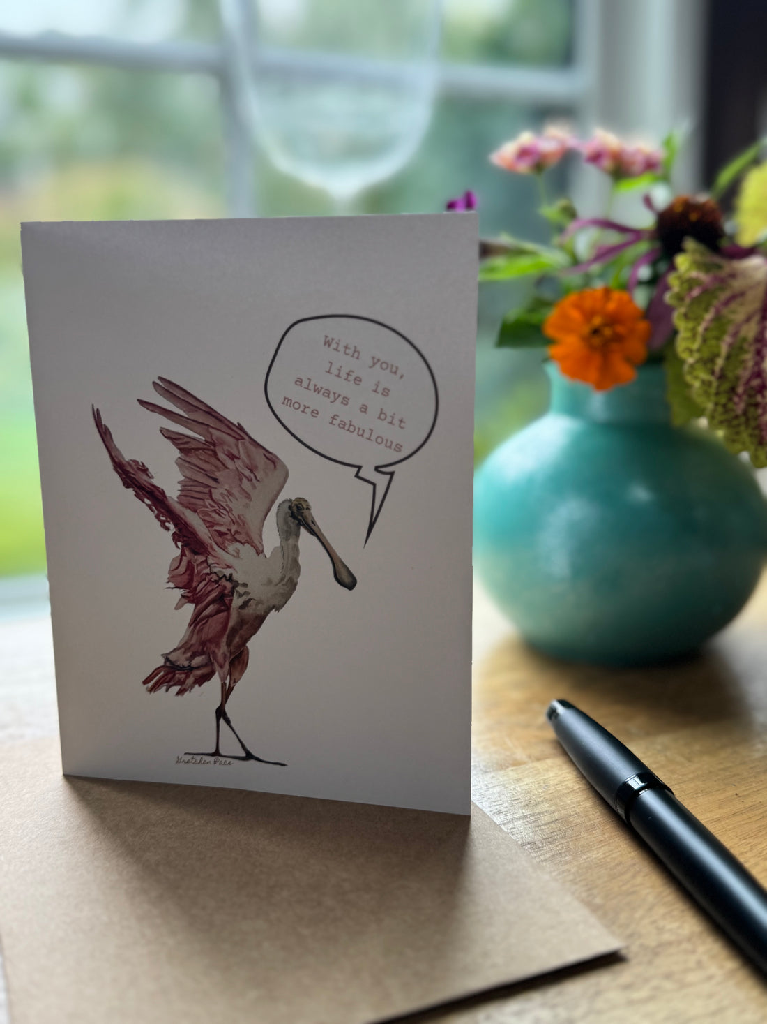 Greeting Card - Spoonbill Life is Fabulous