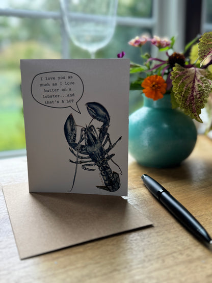 Greeting Card - Lobster I Love You