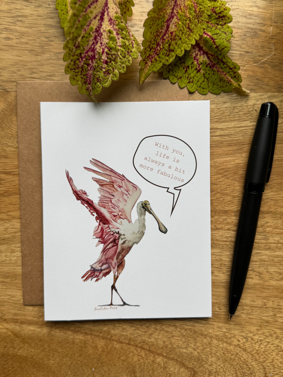 Greeting Card - Spoonbill Life is Fabulous