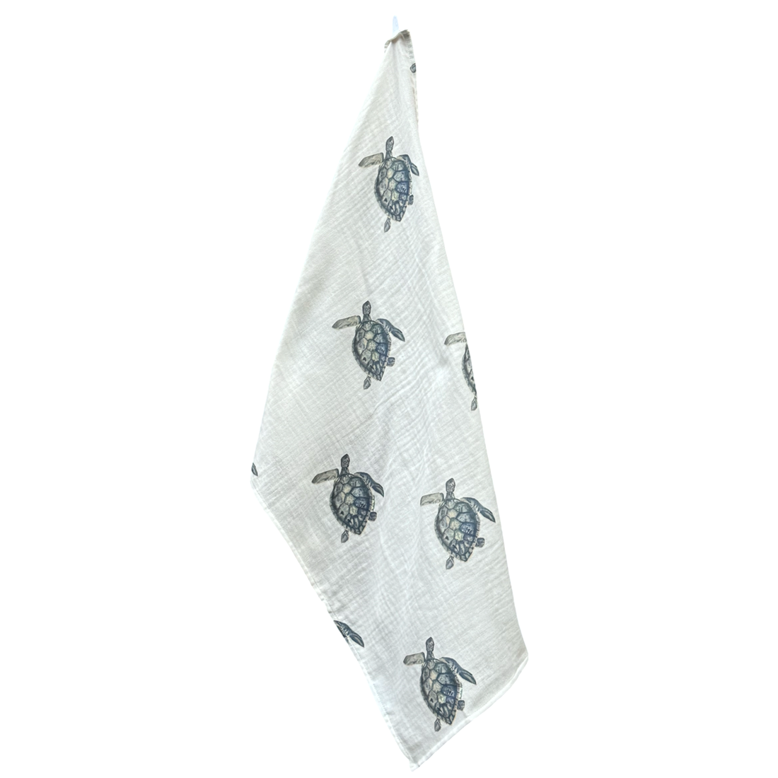 Tea Towel - Sea Turtle on White Organic Cotton