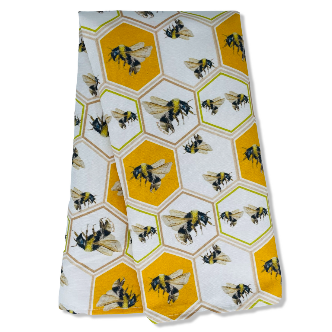 Tea Towel - Bumble Bee on Linen Cotton