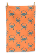 Kitchen Towel - Crab on Orange Linen Cotton