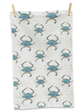Kitchen Towel - Crab on White Linen Cotton