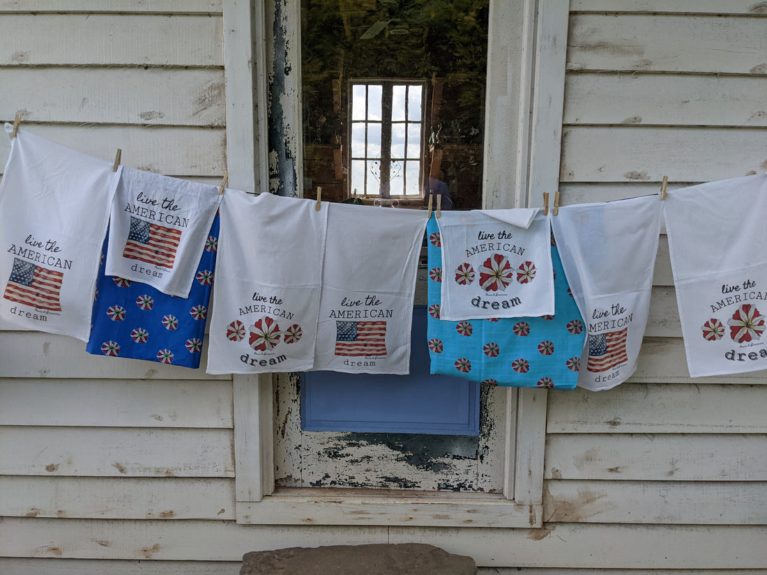 Dish Towel - Petunia &quot;Live the American Dream&quot;