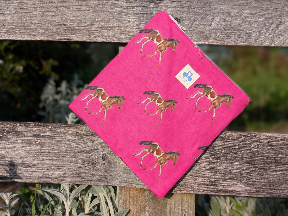 Cosmetic Bag - Pony on Pink