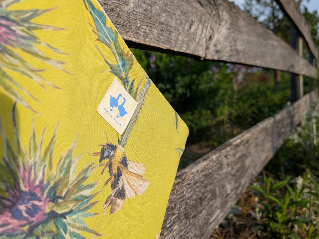 Cosmetic Bag featuring a Wild Thistle