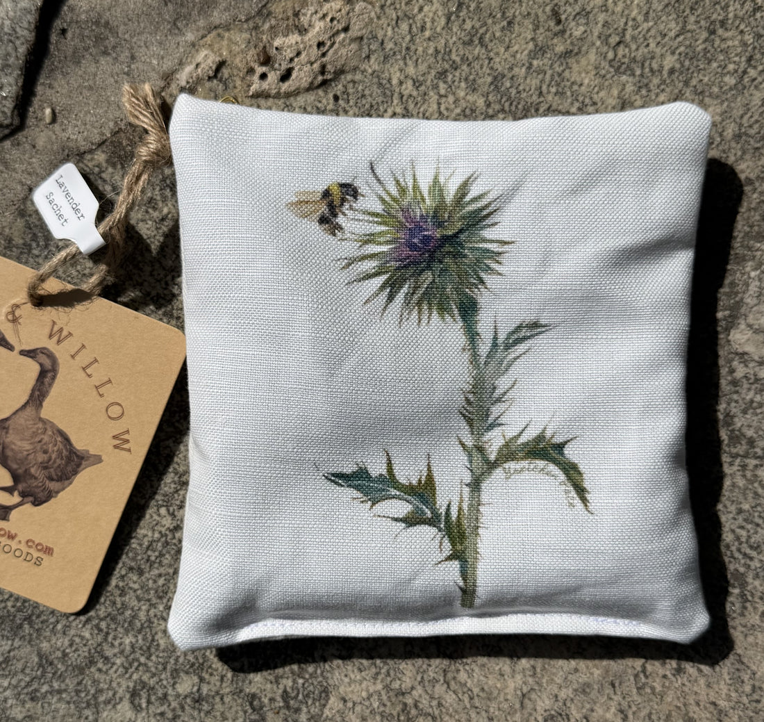 Lavender Sachet featuring Thistle and Bee