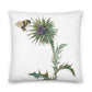 Throw Pillow - Thistle and Bumble Bee