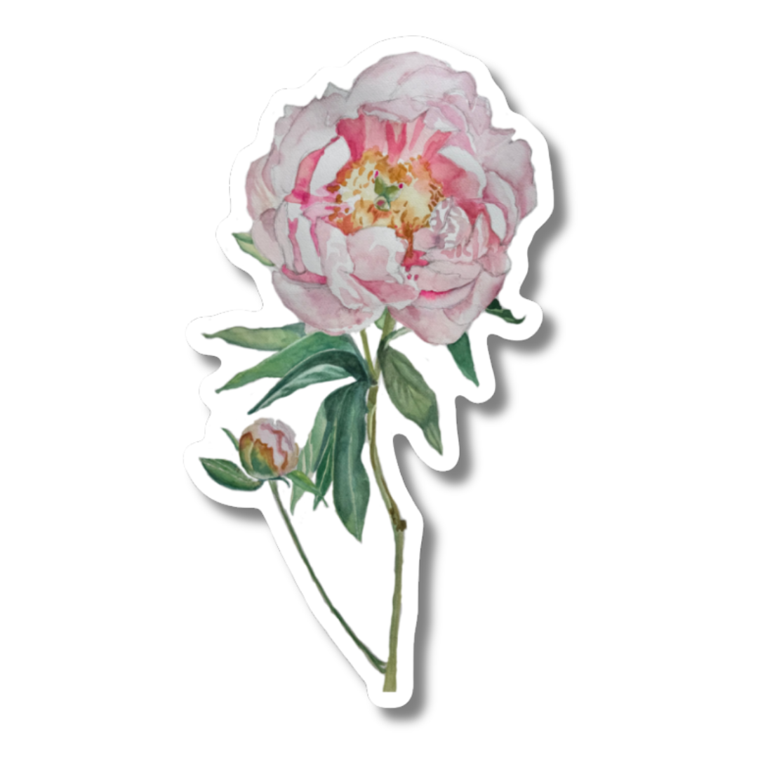 Vinyl sticker - Peony