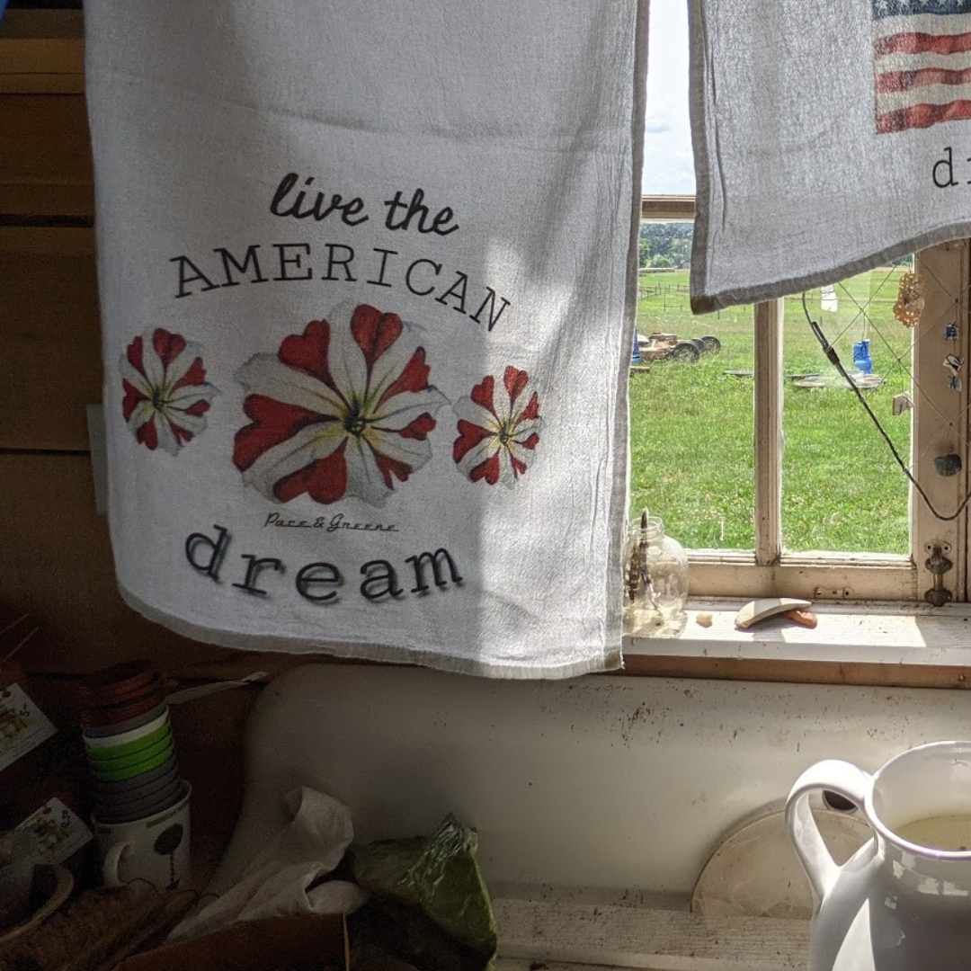 Dish Towel - Petunia &quot;Live the American Dream&quot;