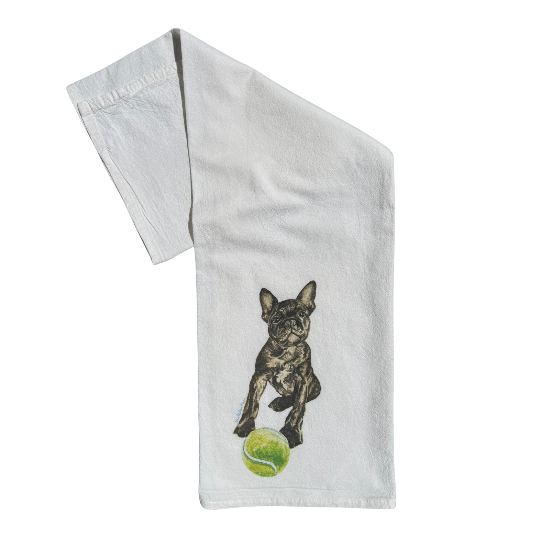 Dish Towel - French Bulldog Puppy