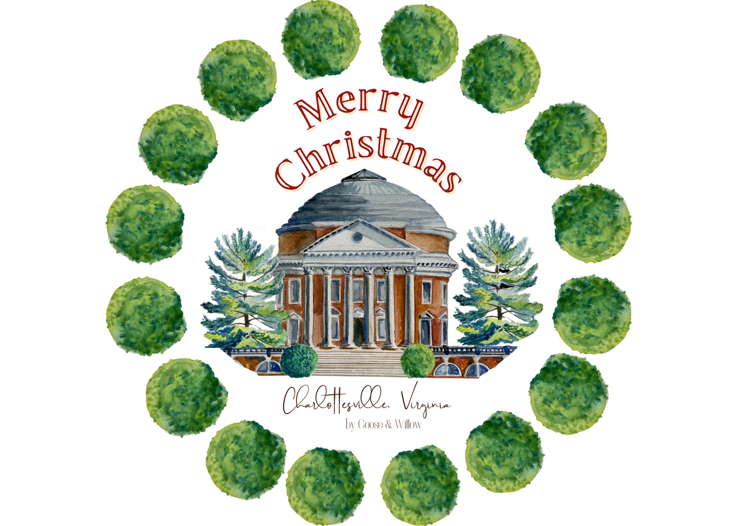 Christmas Card - UVA Rotunda