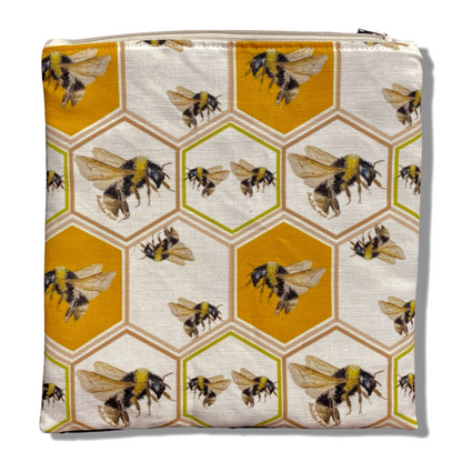 Cosmetic Bag featuring a Bee Hive