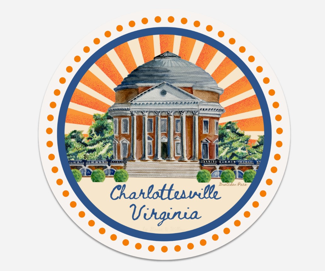 Paper Coaster Set - UVA Rotunda