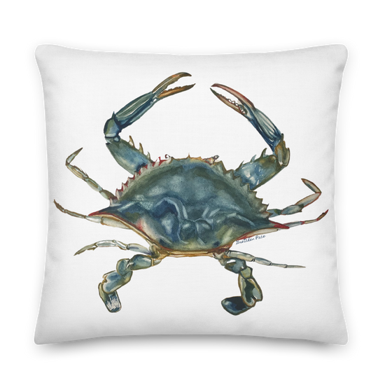 Throw Pillow - Blue Crab