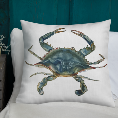 Throw Pillow - Blue Crab