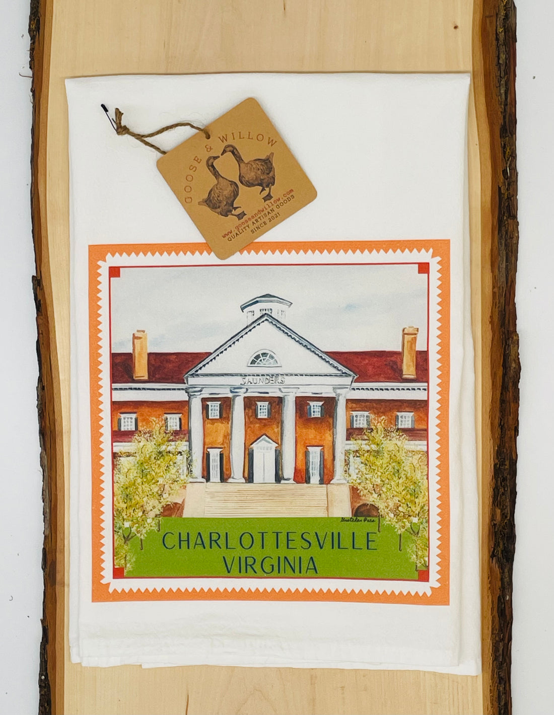 Dish Towel - UVA Darden Saunders Hall