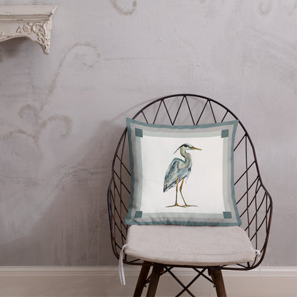 Throw Pillow - Great Blue Heron