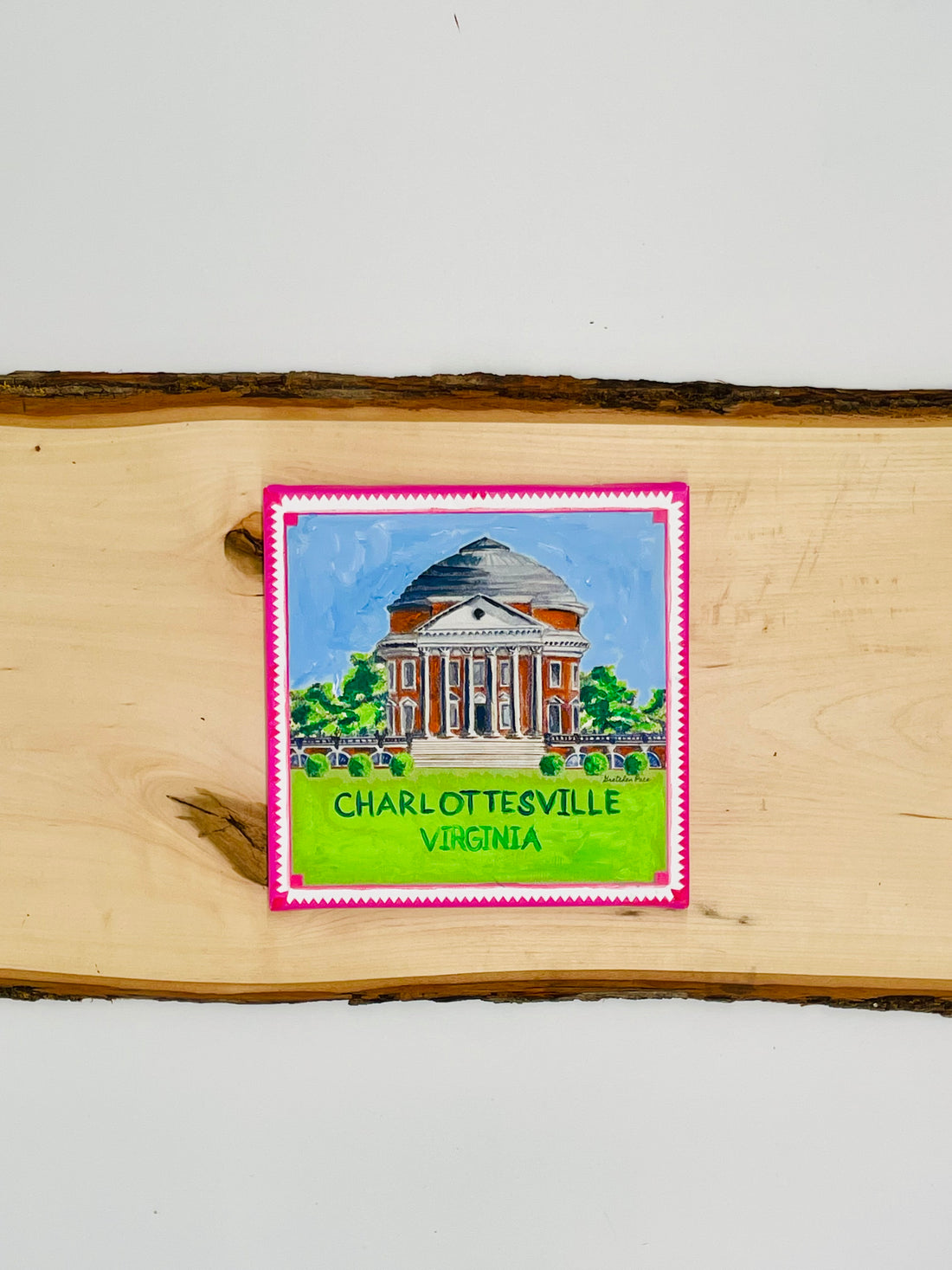 Canvas Print with Hand Painted Acrylic - UVA Rotunda