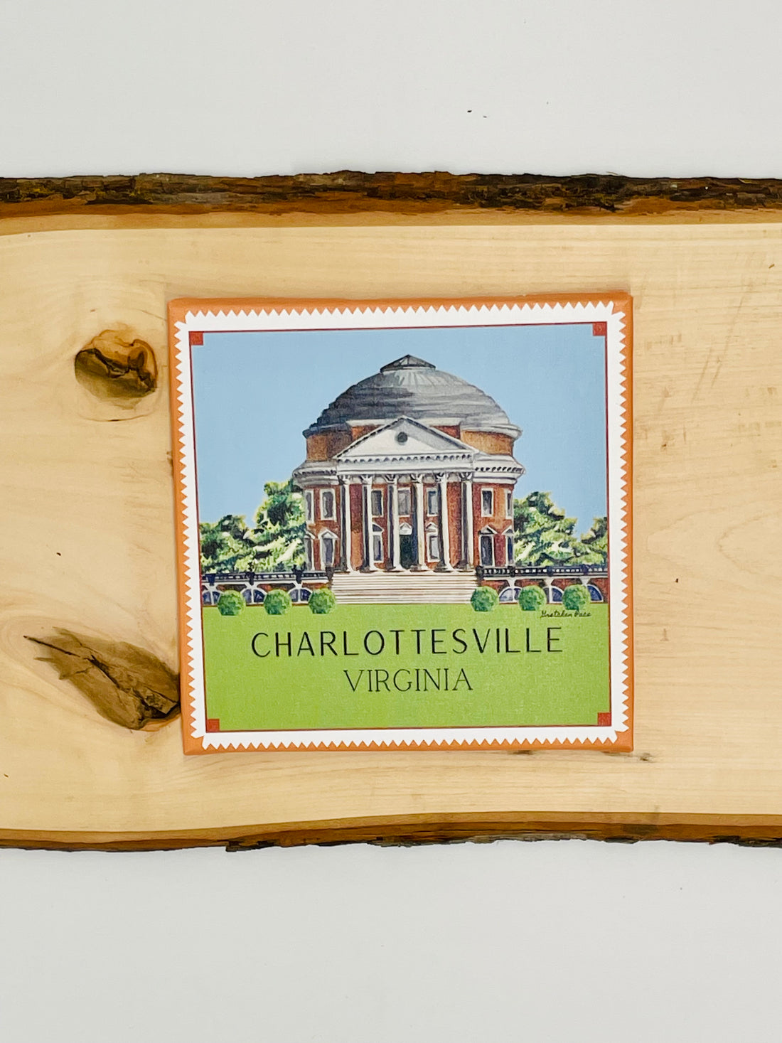 Canvas Print - UVA Rotunda on Orange