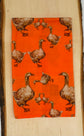 Kitchen Towel - Goose on Orange Organic Cotton