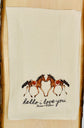 Flour Sack - Hello I Love You Ponies
