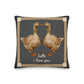 Throw Pillow - Kissing Geese