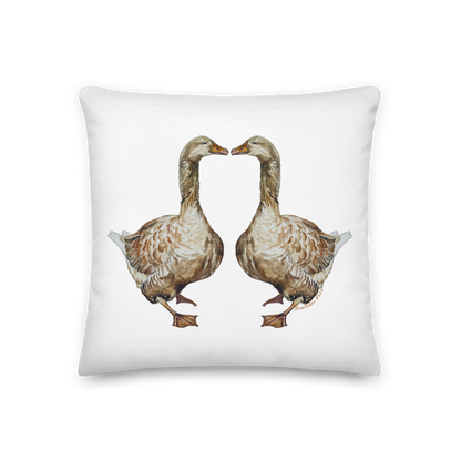 Throw Pillow - Kissing Geese