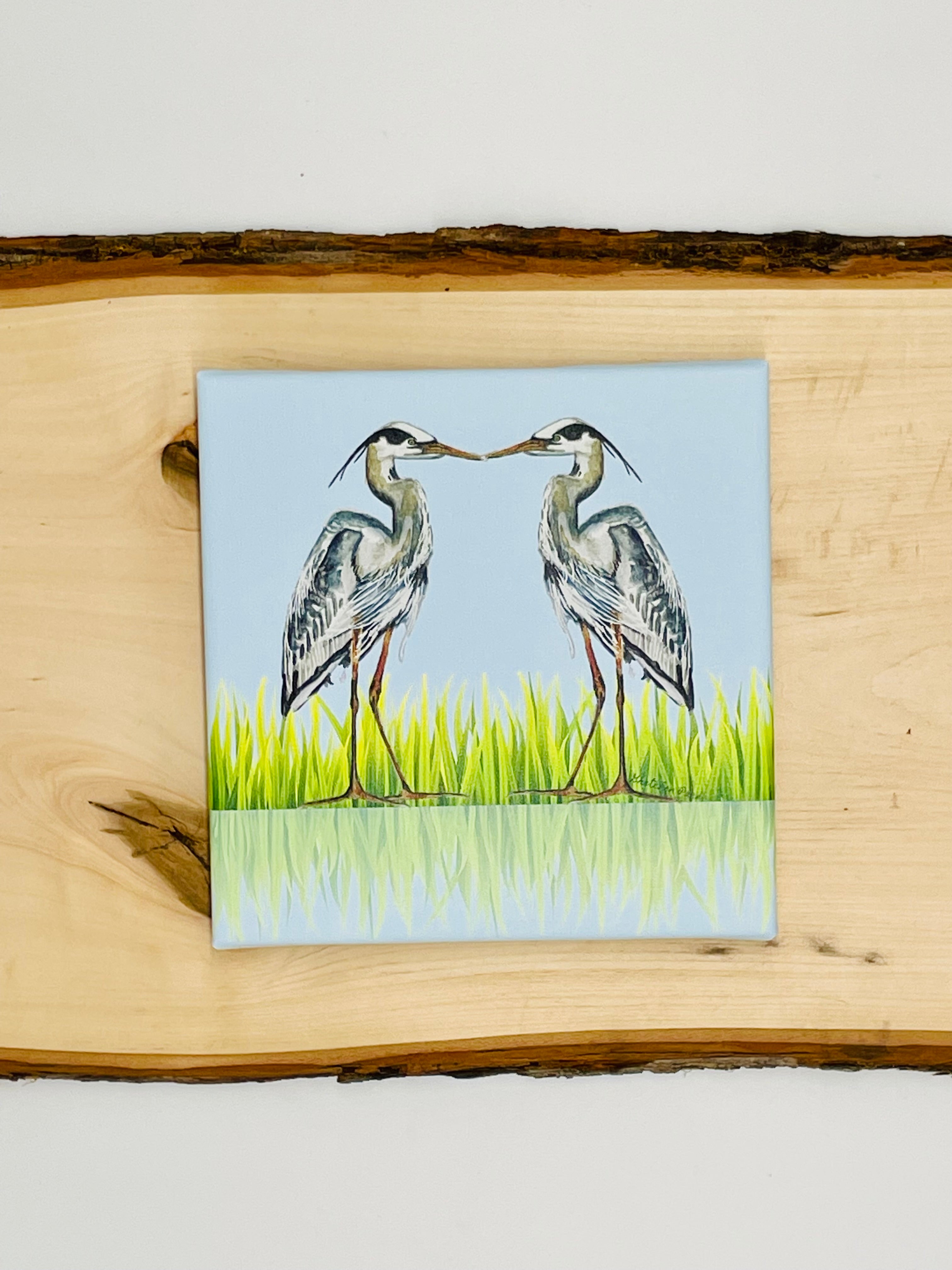 Canvas Print - Kissing Heron