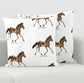 Throw Pillow - Chincoteague Pony on White Linen Cotton