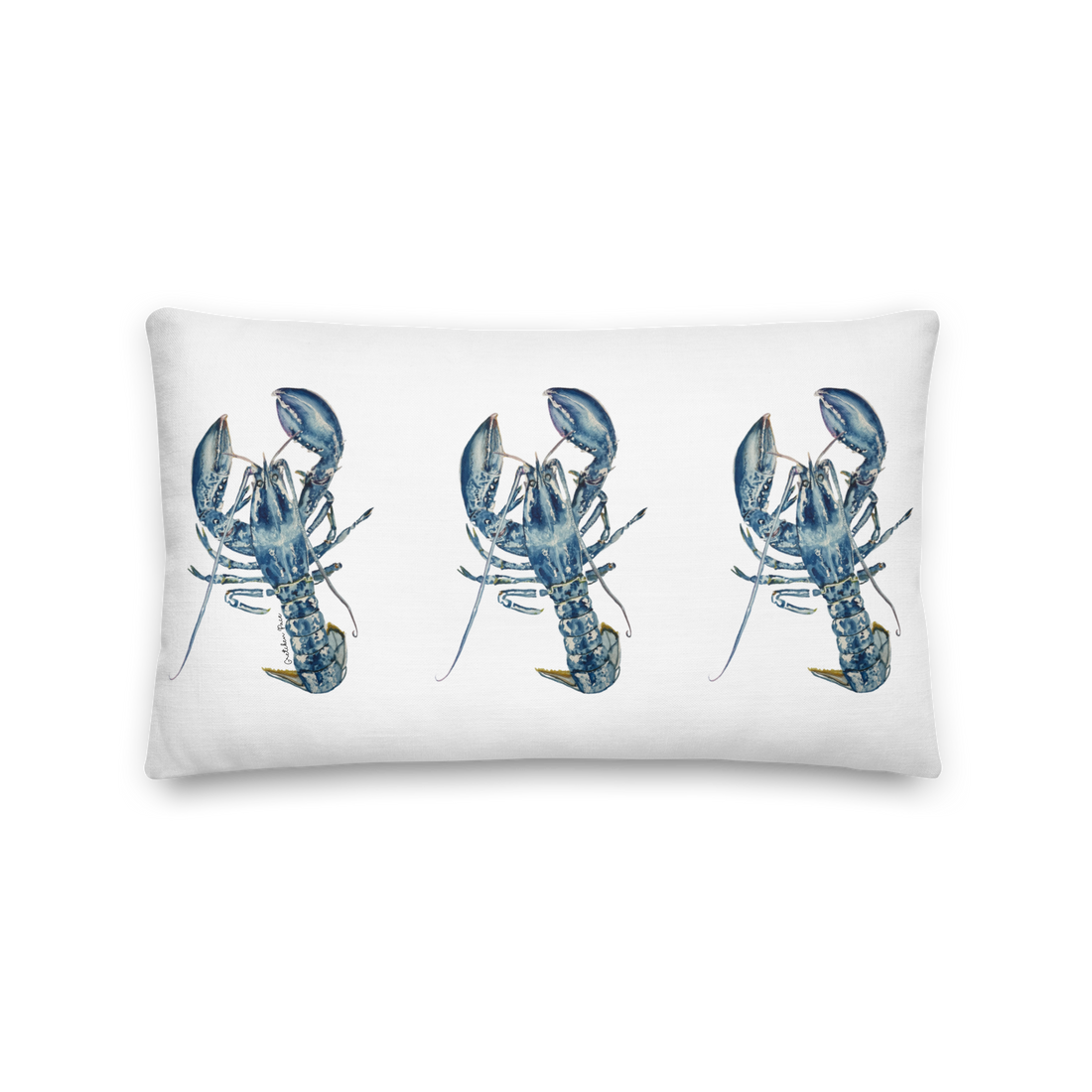 Throw Pillow - Blue Lobster