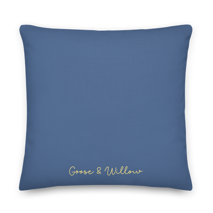 Throw Pillow - Pelican on Blue