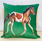 Throw Pillow - Chincoteague Pony on Green Velvet